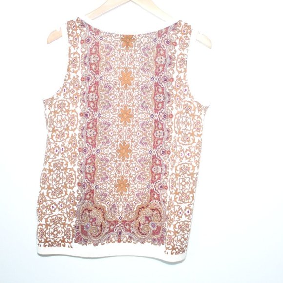 NWT Talbots Paisley Print Sleeveless Top Women's Plus Size 1XP 1X P H12719 - Picture 5 of 8